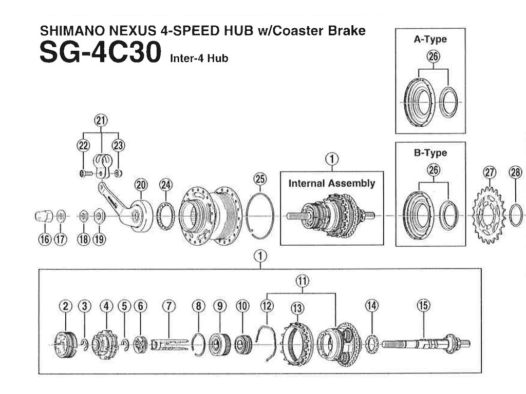 Nexus 4 Hjulkam Til Model Sg 4c30 Og 4c35 fra Shimano