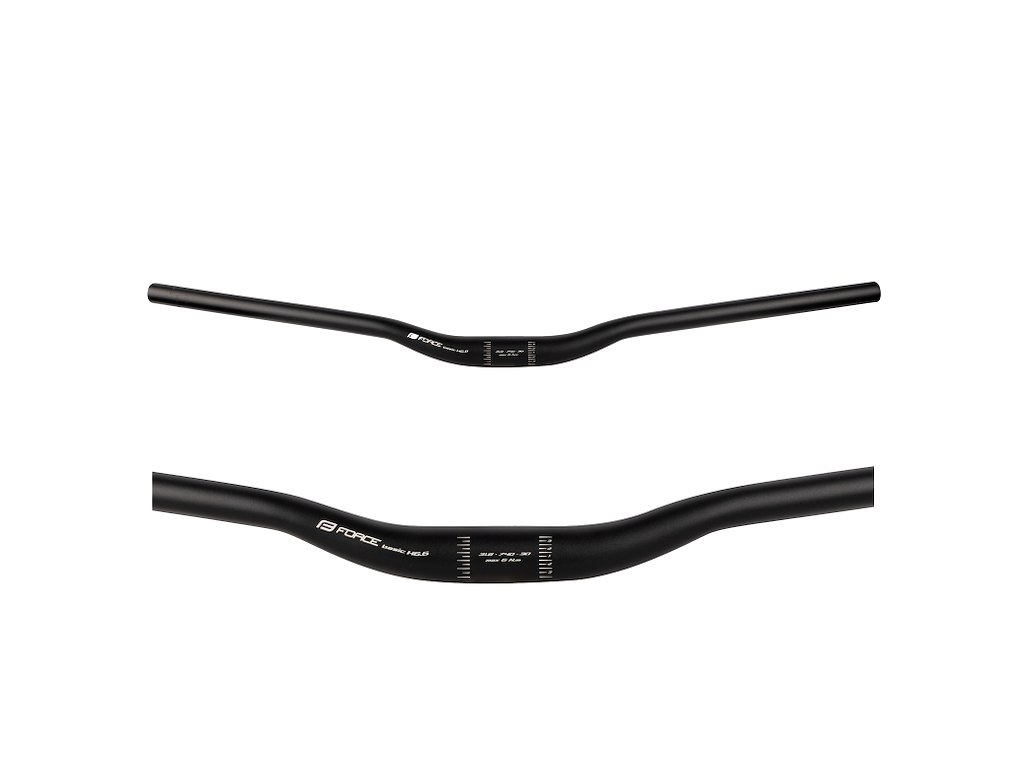 Basic H6.6 Styr Mtb Rised 31,8 740 Mm Aluminium Mat Sort fra Force