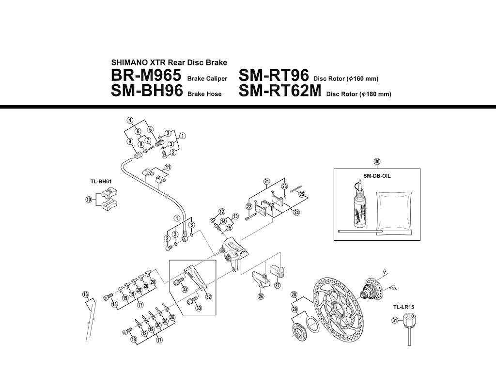 Xtr Udluftningsskrue Med Tætning For Br M965 966 765 fra Shimano