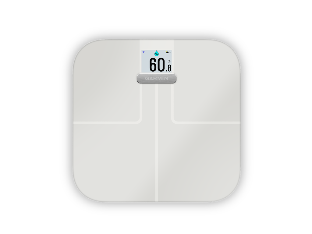 Index S2 Smart Scale   Vægt Der Bl.a Måler Kropsfedt, Vand Og Bmi   Hvid fra Garmin