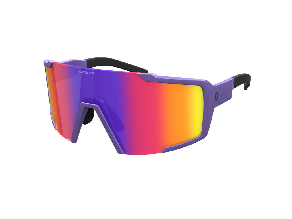 Shield Cykelbriller Lilla Teal Chrome fra Scott