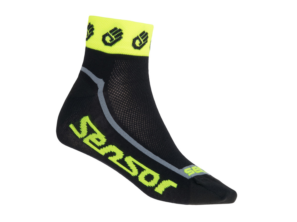 Race Lite   Cykelstrømper   Sort Neon Gul   Str. 3 5   35 38 fra Sensor