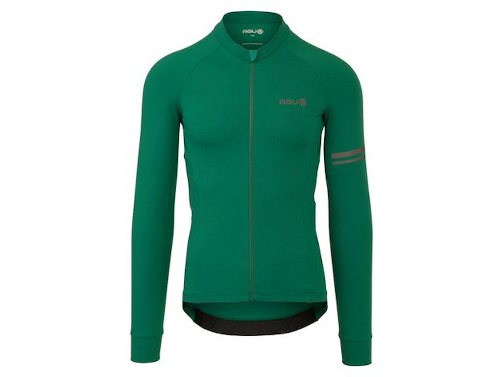 Performance Solid Jersey   Cykeltrøje   Lange ærmer   Herre   Mystic Green   3xl fra Agu