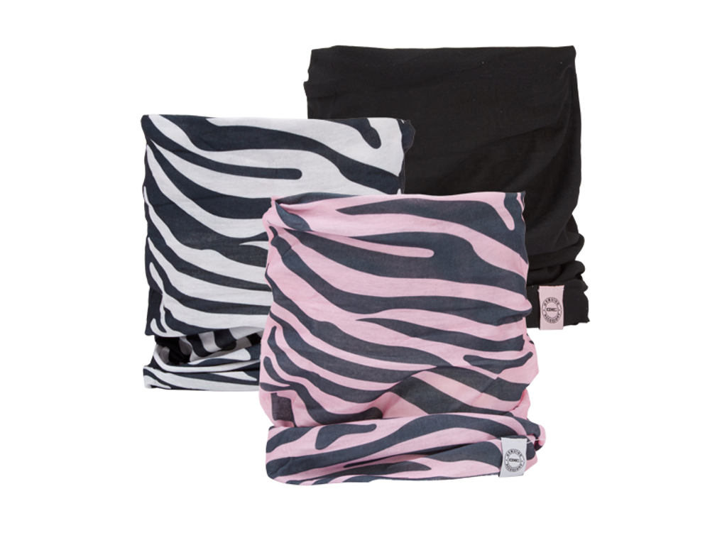 Halsedisse   3 Stk. Pakke   Polyester   One Size   Zebra fra Oxc