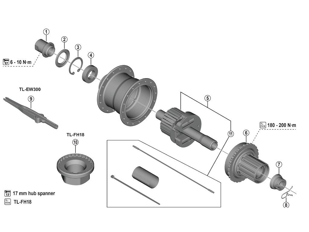 Tl Fh18 Værktøj Til Cues Auto Shift Bagnav fra Shimano