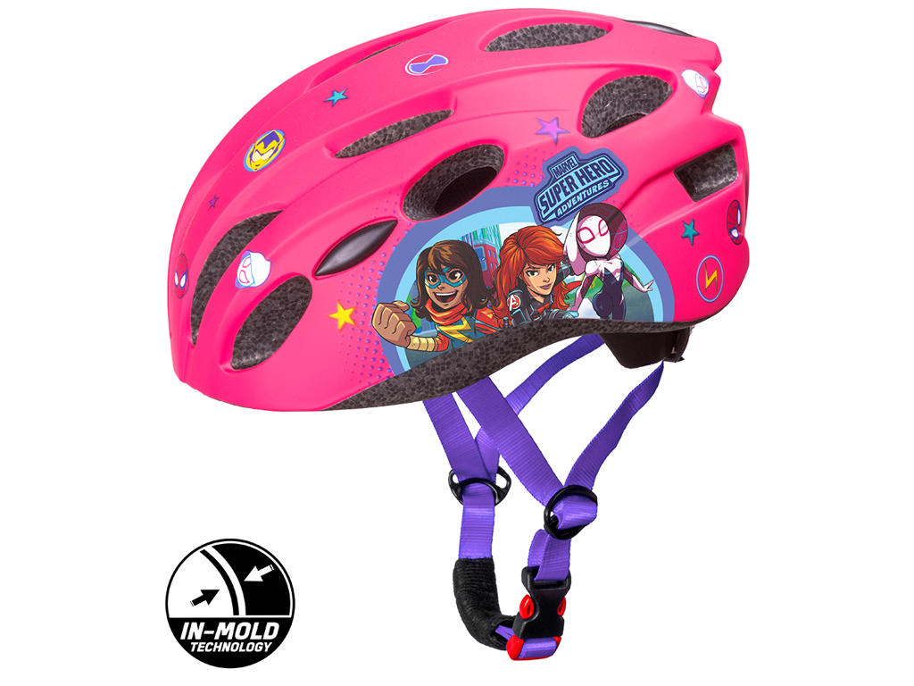 Avengers   Cykelhjelm Med In Mold   Pink    Str. 52 56 Cm fra Seven