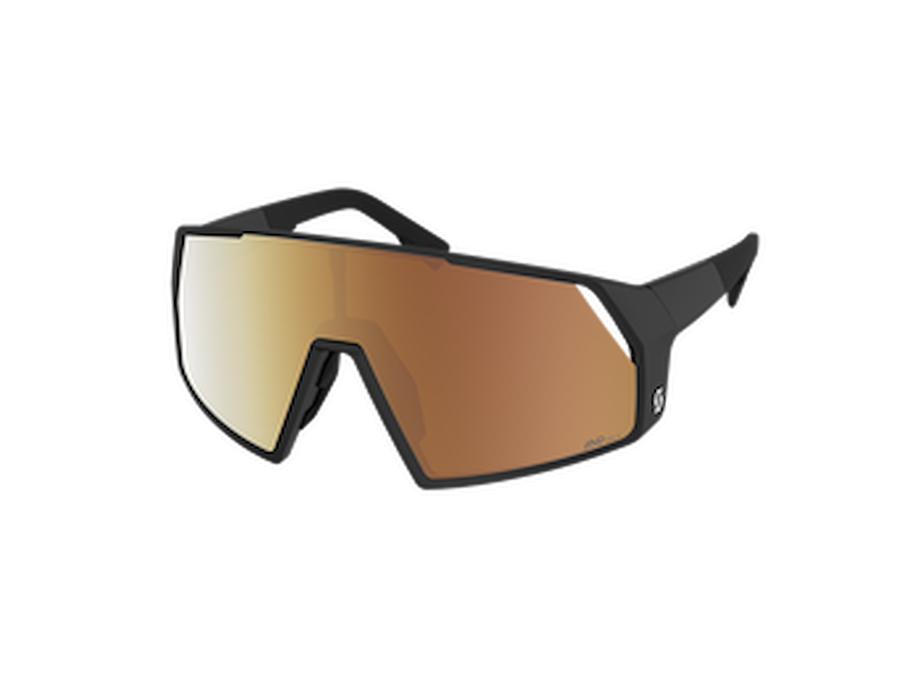 Pro Shield Ls   Cykelbriller   Sort Amp Ls Gold Chrome fra Scott
