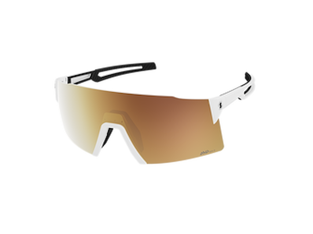 Stride Compact Ls   Cykelbriller   Hvid Amp Ls Gold Chrome fra Scott