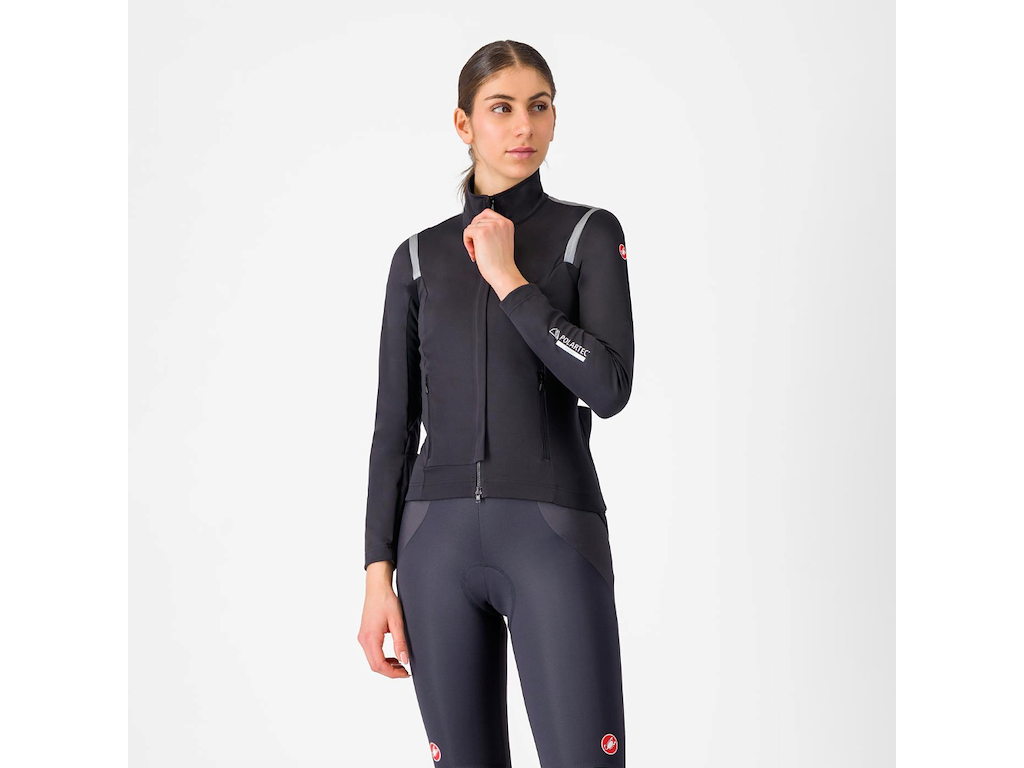 Perfetto Ros 3 Women's Jacket   Cykeljakke   Dame   Light Black Silver Reflex   S fra Castelli