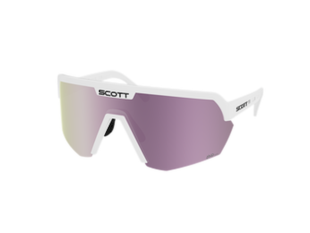 Sport Shield   Cykelbriller   Hvid Amp Lavender Chrome fra Scott