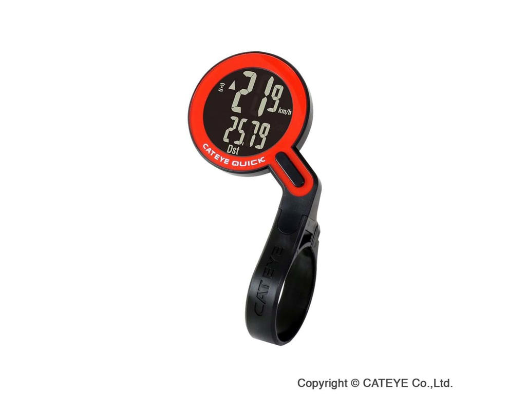 Quick Cc Rs100w   Cykelcomputer   7 Funktioner   Rød fra Cateye