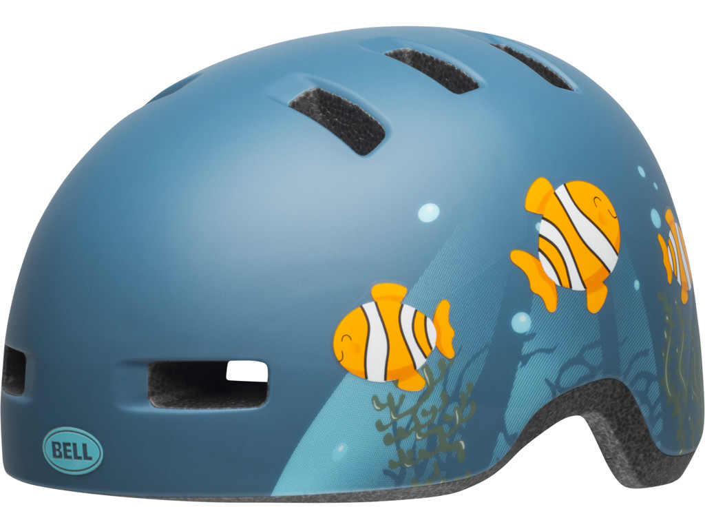 Bell Lil Ripper   Cykelhjelm   Str. 45 51 Cm   Clown Fish Mat Gråblå fra Bell Helmets