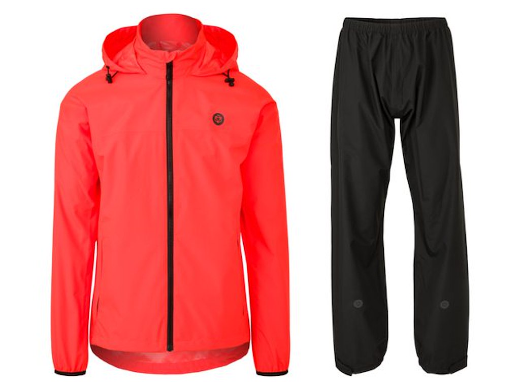 Essential Go   Regnsæt   Unisex   Hi Vis Neon Red   Xl fra Agu