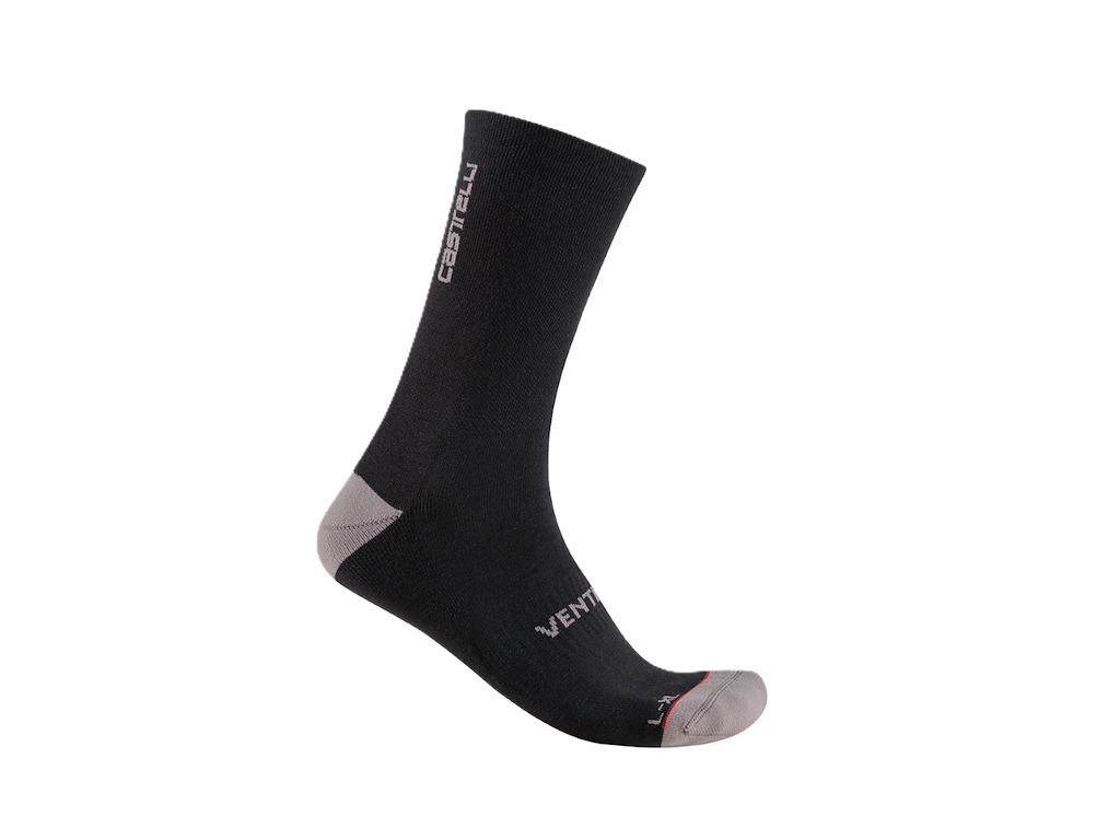 Venti Soft Merino Cykelstrømper   Sort   Sm fra Castelli