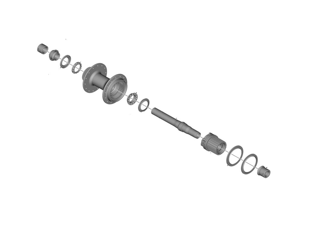 Mt501   Akselsæt   Til   Baghjul Model Wh Mt501 fra Shimano