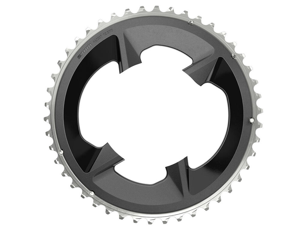 Rival Axs   Klinge 46 Tands Rund   2 X 12 Gear   4 Huls ø107mm   Sort fra Sram