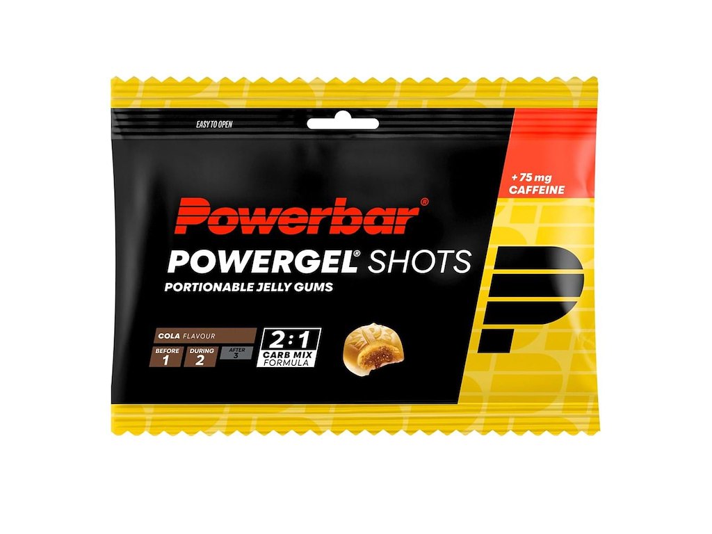 Powergel Shots Med Koffein   Vingummi   Cola fra Powerbar
