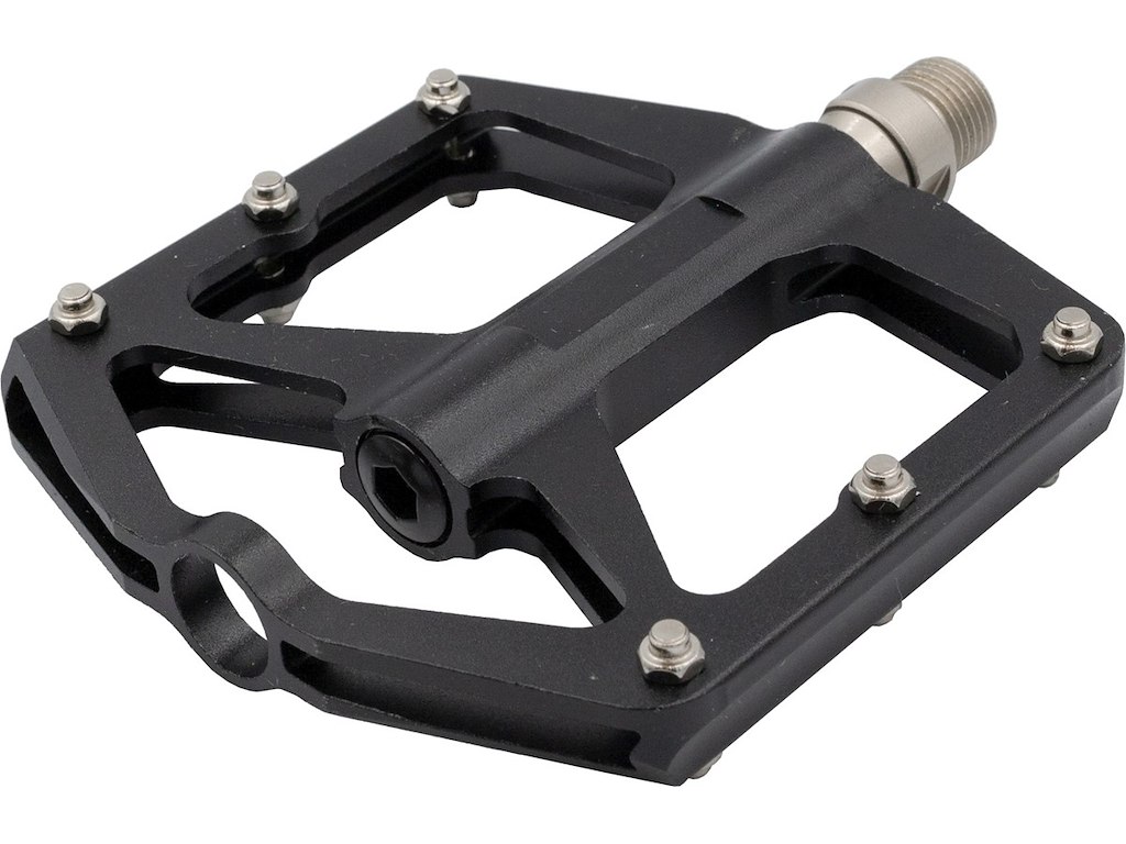 Flat Pedal   Cr Mo Aksel   Sort fra Bike Attitude