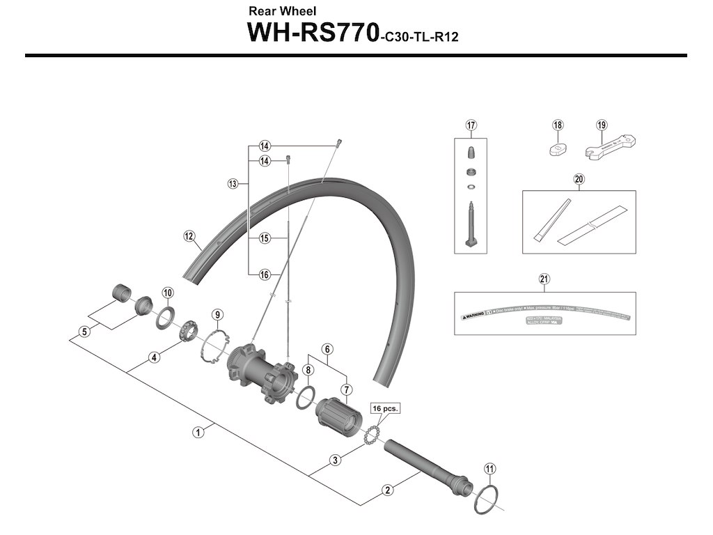 Eger 289.5mm Lang Til Forhjul Model Wh Rs770 C30 Tl F12 fra Shimano