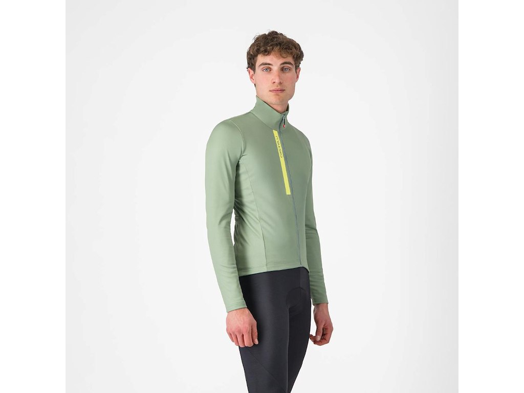 Entrata Thermal Jersey   Cykeltrøje   Lange ærmer   Green Pepper Electric Lime   Xxl fra Castelli