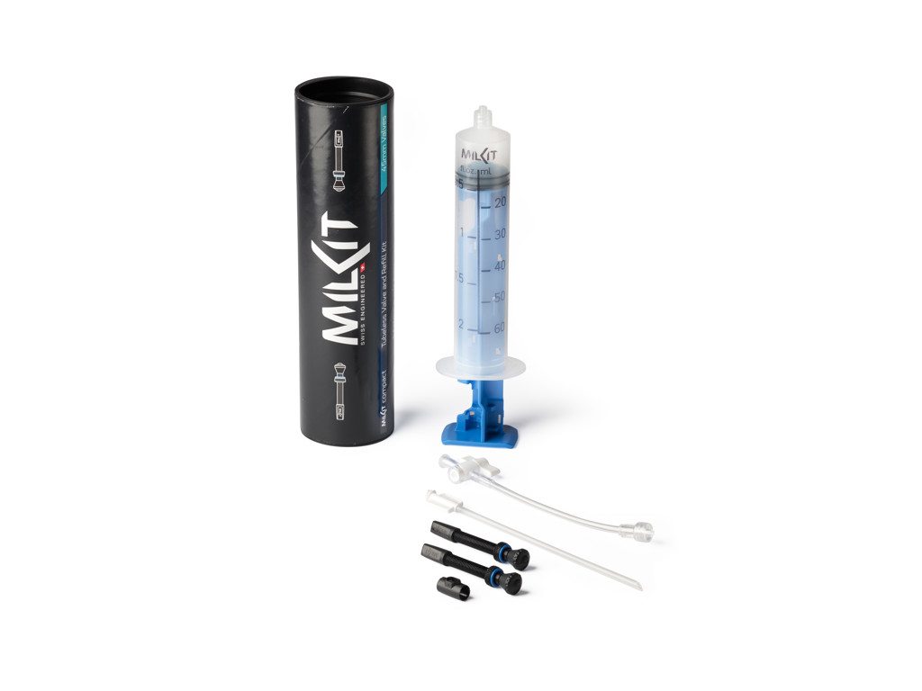 Compact Kit   2x 45 Mm Tubeless Ventiler fra Milkit