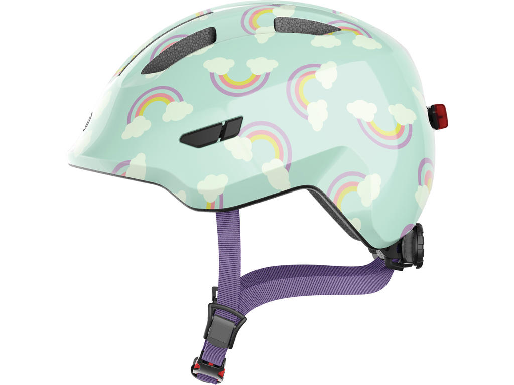 Smiley 3.0 Led   Cykelhjelm Til Børn   Blue Rainbow   Str. S fra Abus