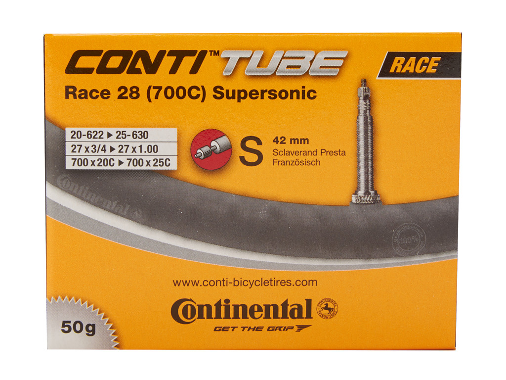 Race 28 Supersonic   Cykelslange   Str. 700x20 25c   42 Mm Racerventil fra Continental