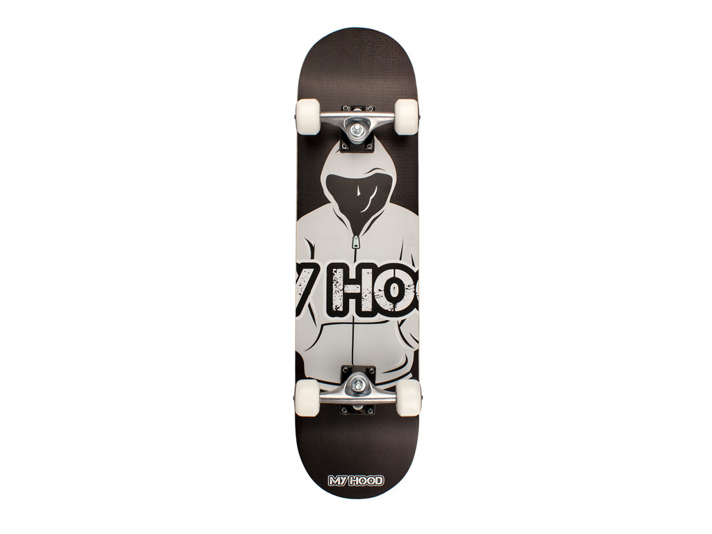 Skateboard   Abec9   Hood Sort Grå fra My Hood