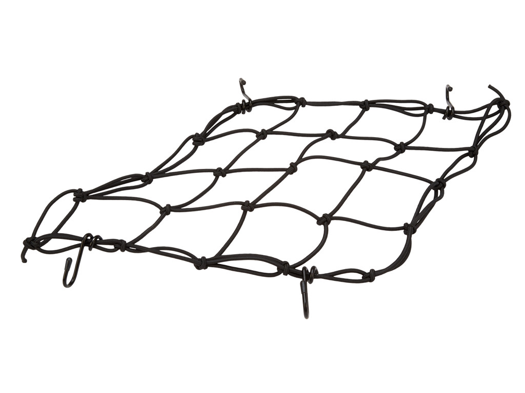Sikkerhedsnet Til Kurv   4 Kroge   Sort   25x25 Cm fra Bikepartner