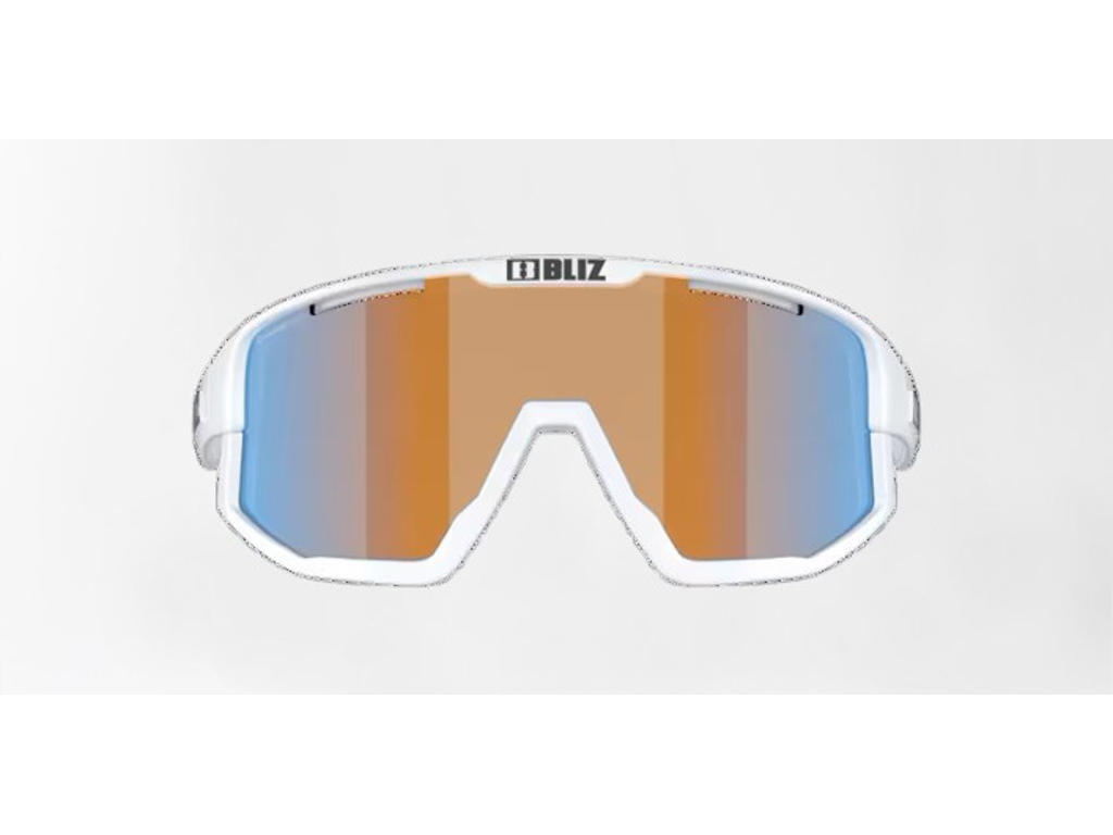 Fusion Medium (33)   Cykelbriller   Coral Orange Mirror Lens   Mat Hvid fra Bliz