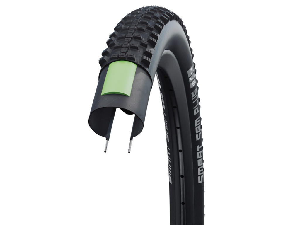 Smart Sam Plus   Dd Greenguard Tråddæk   29x2,25(57 622) E 50   Sort fra Schwalbe