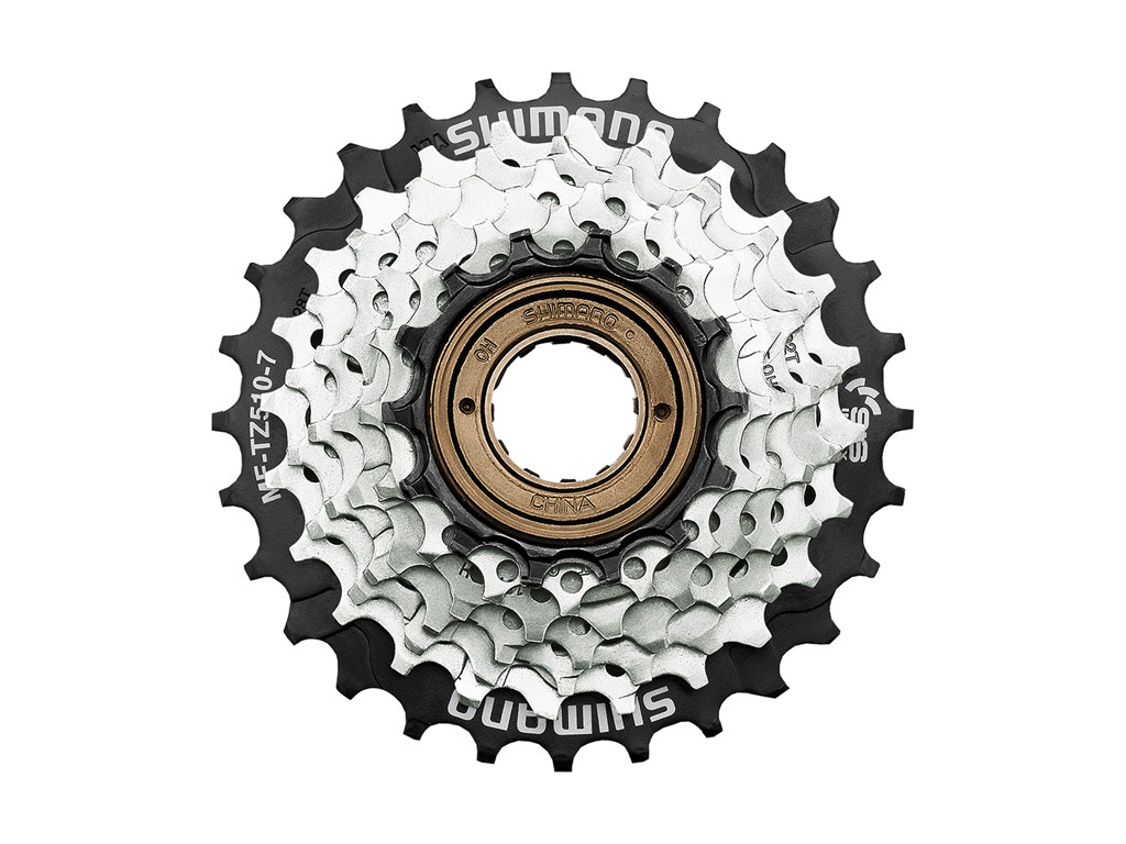 Frikrans   Mf Tz510   7 Gear   14 28 Tands Med Gevind fra Shimano