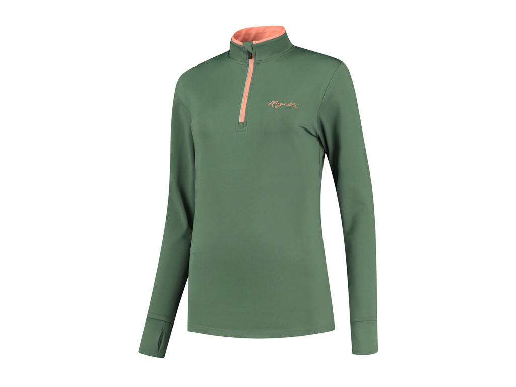 Snake   Sports T Shirt Dame   Lange ærmer   Printed Green   Str. Xs fra Rogelli