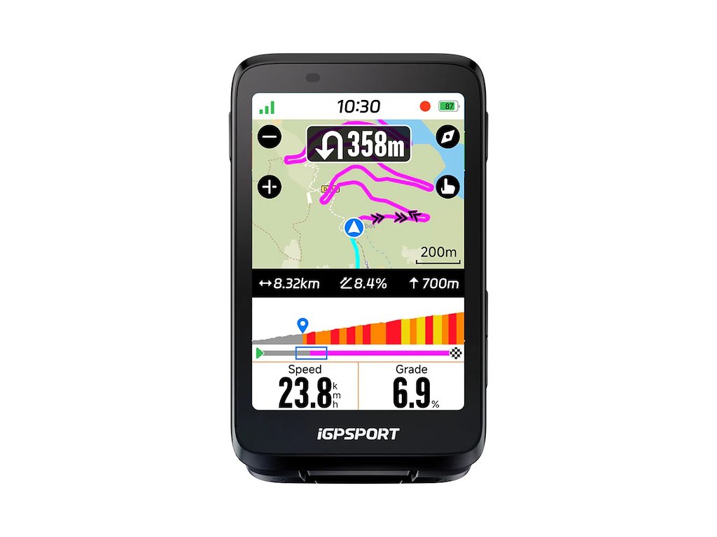 Binavi Gps   Cykelcomputer   Sort fra Igpsport