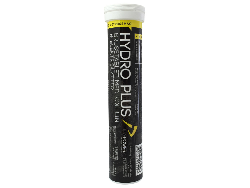 Hydro Plus   Citrus   Koffein Tabs   1x20 Stk fra Purepower