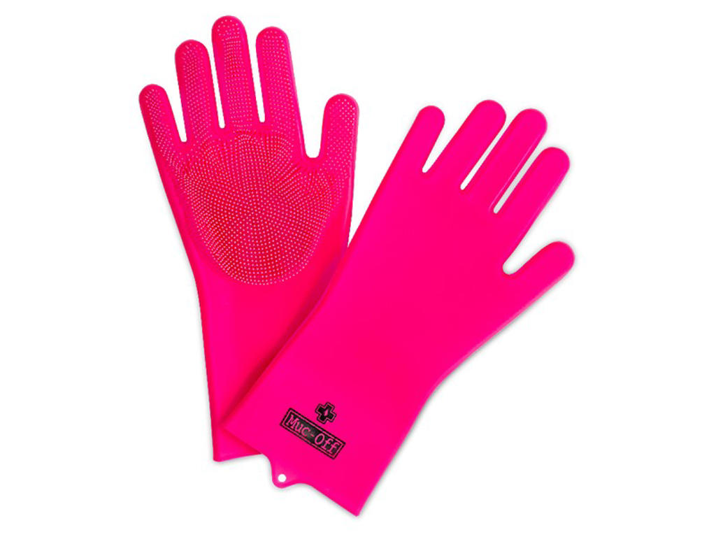 Muc Off Deep Scrubber   Gummihandsker   Pink   Large fra Muc-off