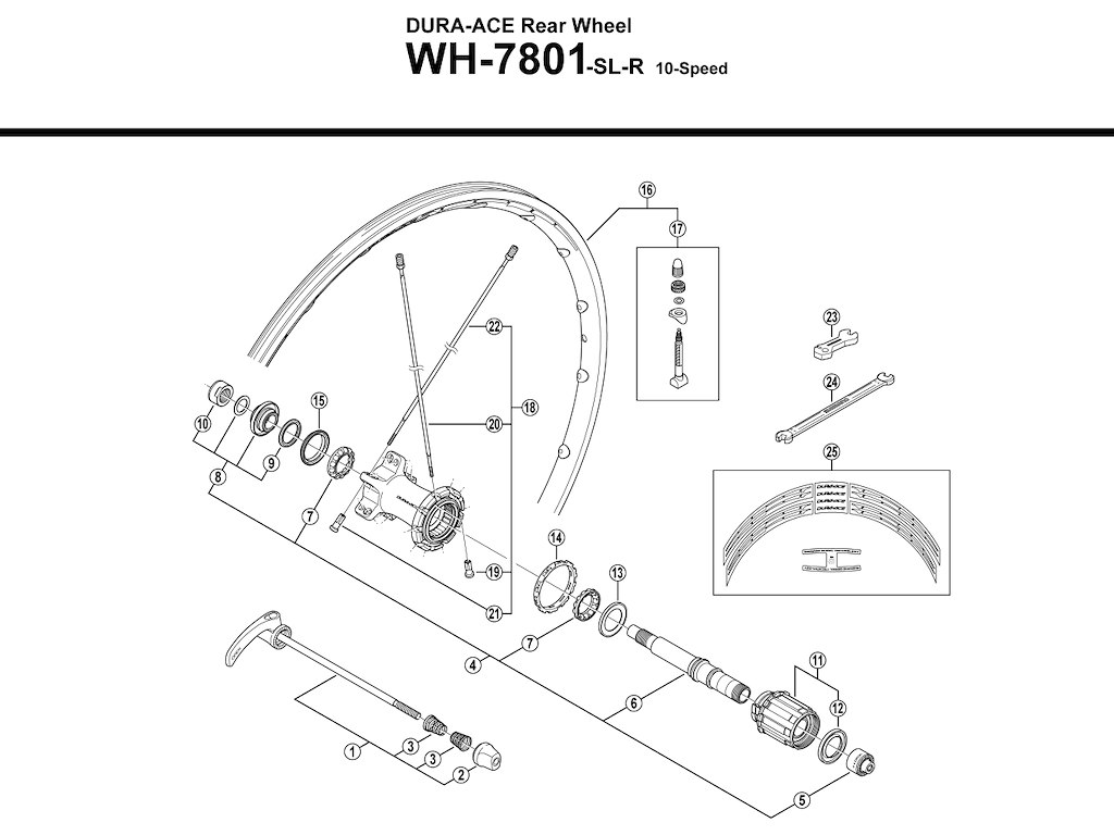 Shimano Dura Ace Konus Venstre Til Baghjul Model Wh 7801 Sl fra Park Tool