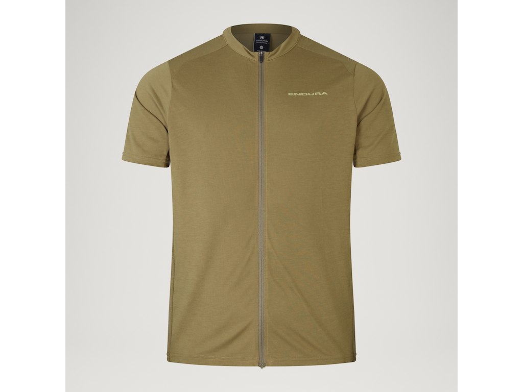 Ensura   Loop Zipped Jersey   Cykeltrøje   Korte ærmer   Tweed Green   Xs fra Endura