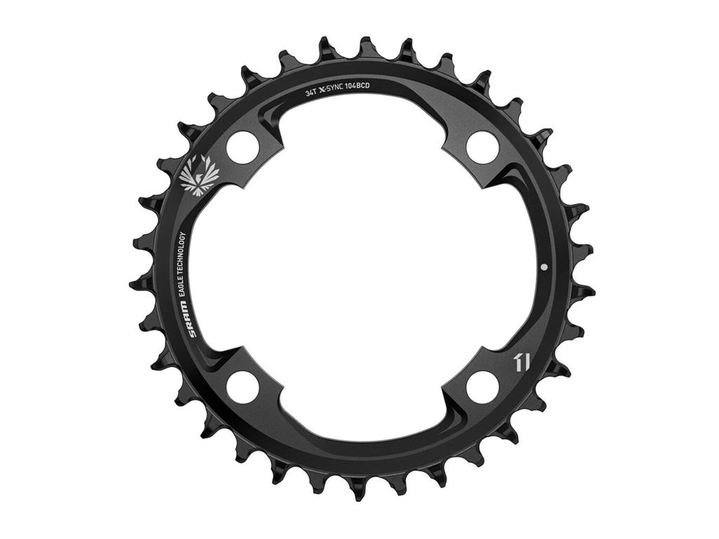 Eagle   Klinge 34 Tands Rund   1 X 12 Gear   4 Huls ø104mm   Sort fra Sram