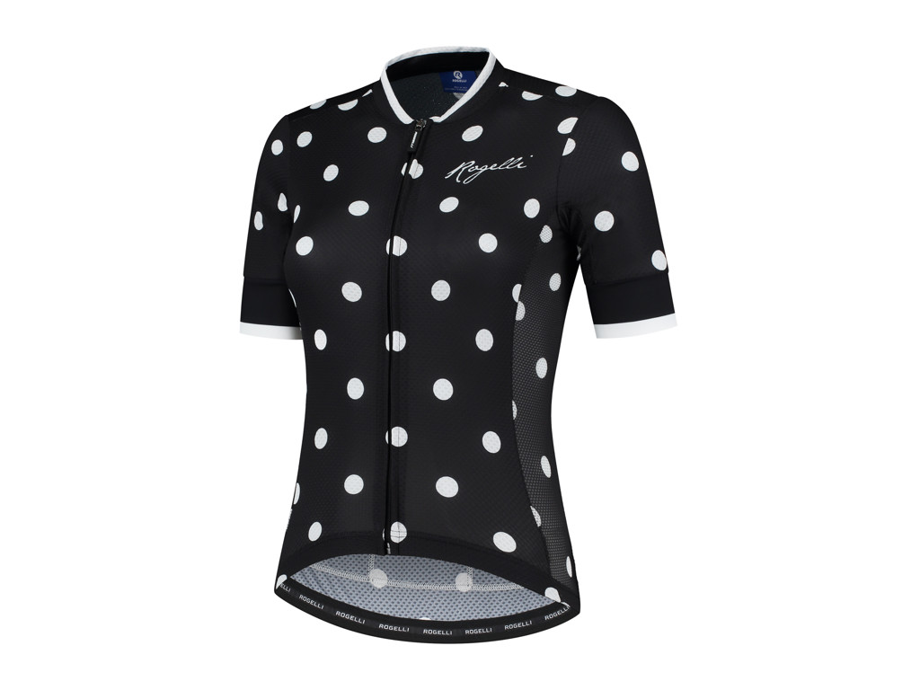 Sprinkle   Cykelbluse   Dame   Korte ærmer   Race Fit   Sort Hvid   Str. Xs fra Rogelli