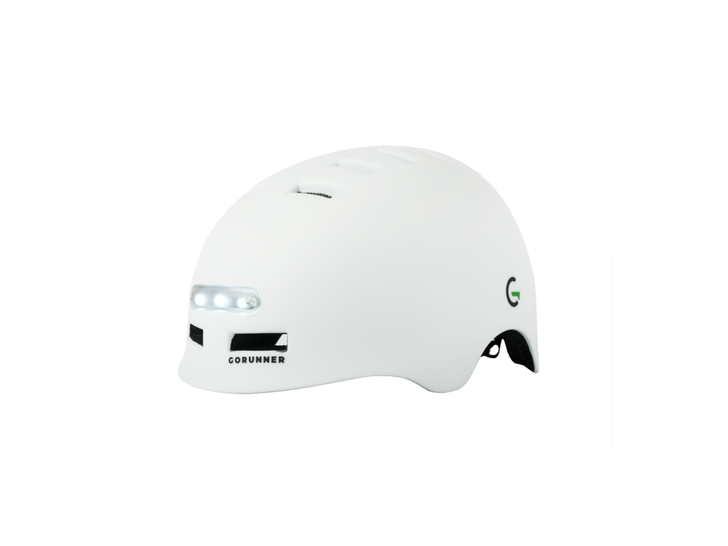 Led Cykelhjelm   Hvid   Str. 51 54 Cm fra Gorunner