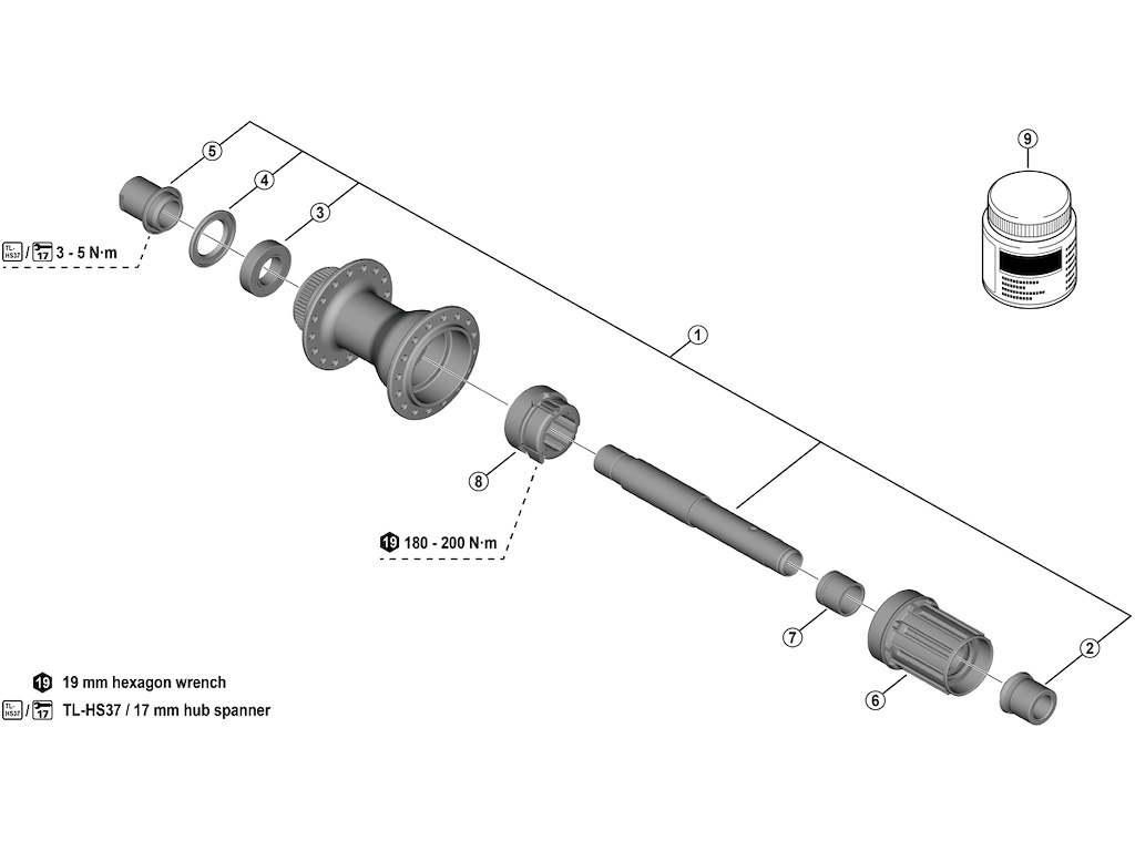 Lukket Leje 15x28x7mm Til Bagnav Model Fh Tc500 fra Shimano