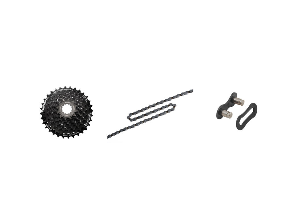 Turney Kassette Og Kæde   8 Gear Kassette 12 32 Tands Samt Hg40 Kæde (bundle) fra Shimano