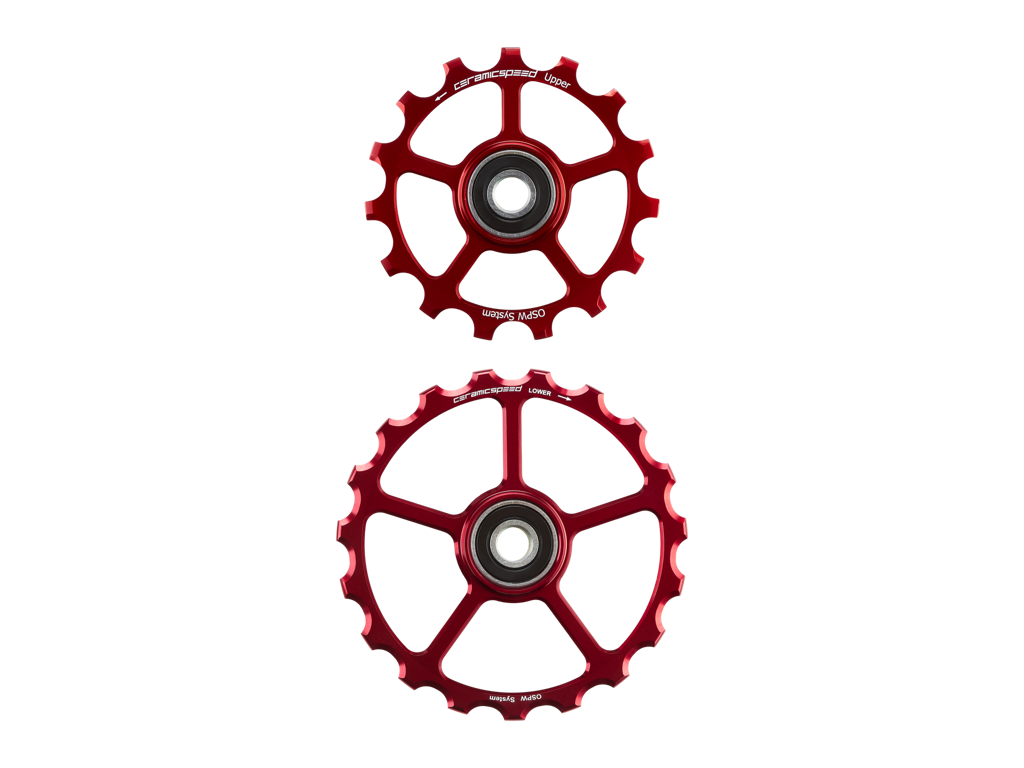 Keramisk Oversized Pulleyhjul   15+19   Rød fra Ceramicspeed