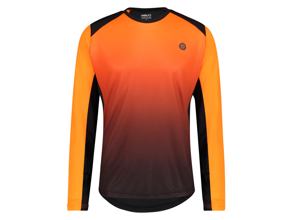 Cykeltrøje Med Lange ærmer   Loose Fit   Mtb   Neon Orange   Str. S fra Agu