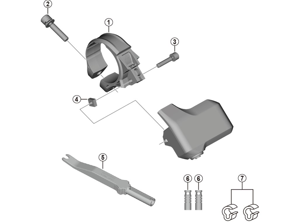 Holder Med Møtrik Type A 31.8mm Til Model Sc E7000 fra Shimano