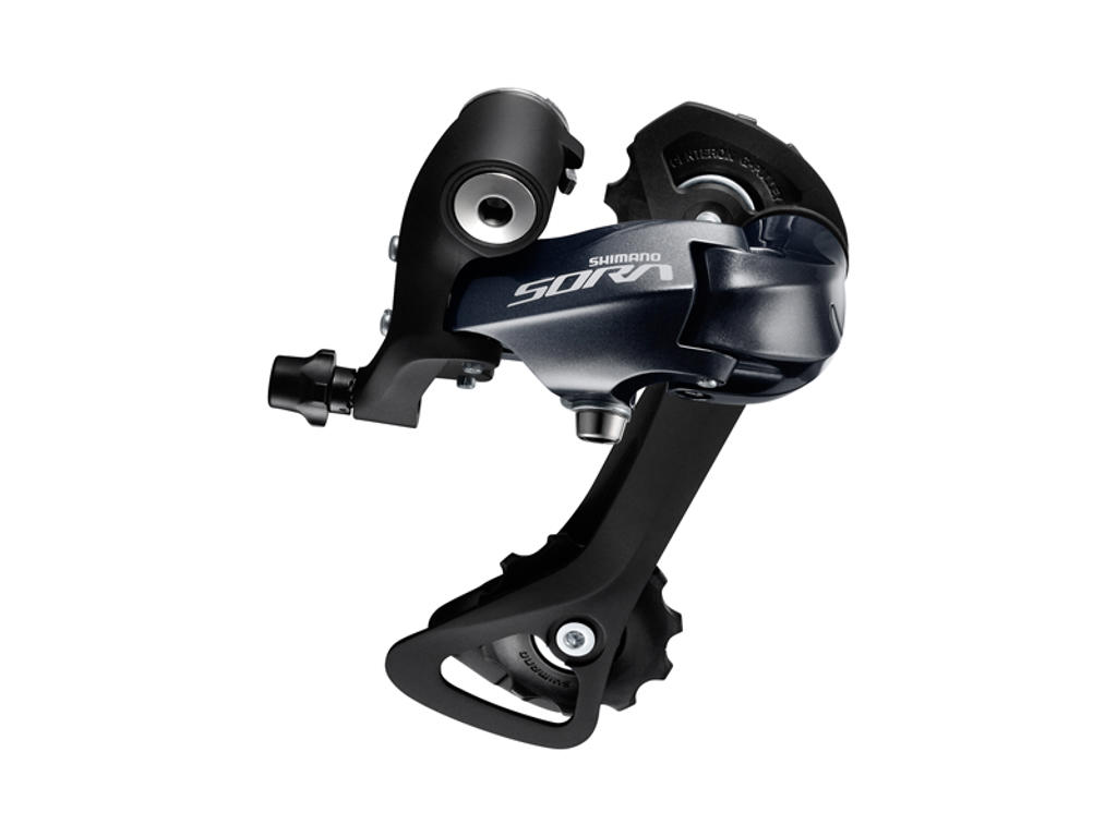 Sora Rd R3000 Gs   Bagskifter   3 X 8 9 Gear Med Lang Laske Sort fra Shimano