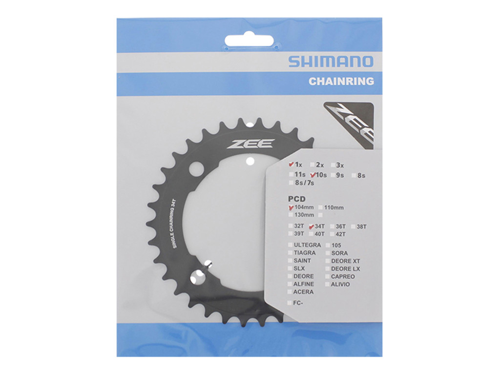 Zee   34 Tands Klinge Mtb   Bcd104   Sort   Fc M640 fra Shimano