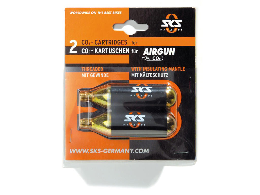 Co2 Patron 16 Gram Air Gun Med Gevind 2 Stk. I Sæt. fra Sks