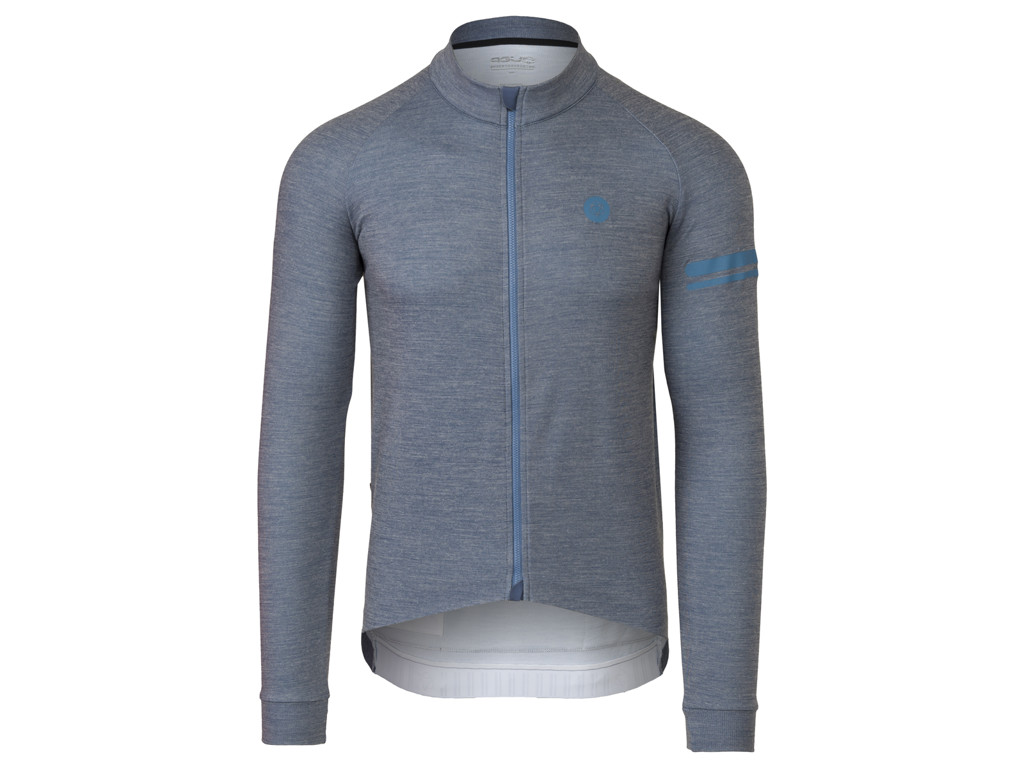 Merino Jersey Performance   Cykeltrøje L æ   Grå Blå   Str. 2xl fra Agu